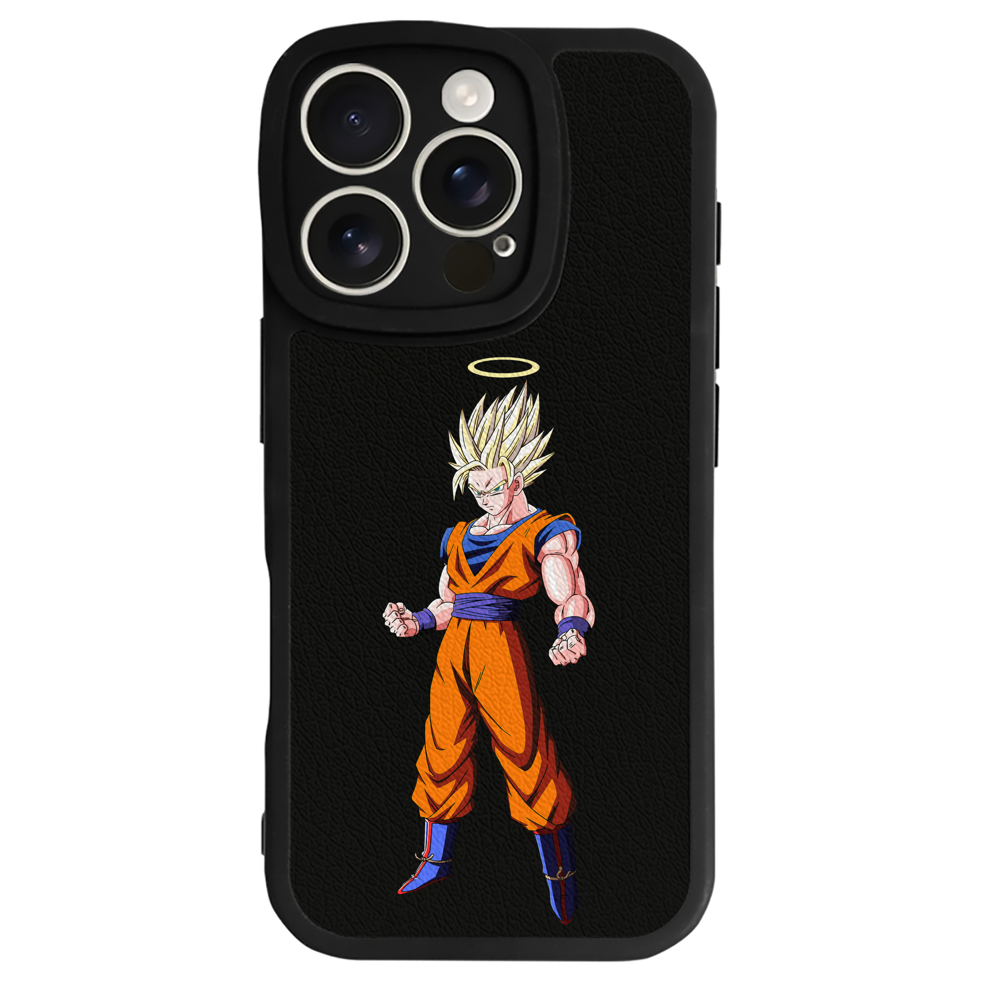 （画像用） ドラゴンボール 孫悟空（そん ごくう）Son Goku カカロット DRAGON BALL Kakarotto 【iPhone 16シリーズ対応】シリコンスマホケース（レザー調） 材質：シリコン